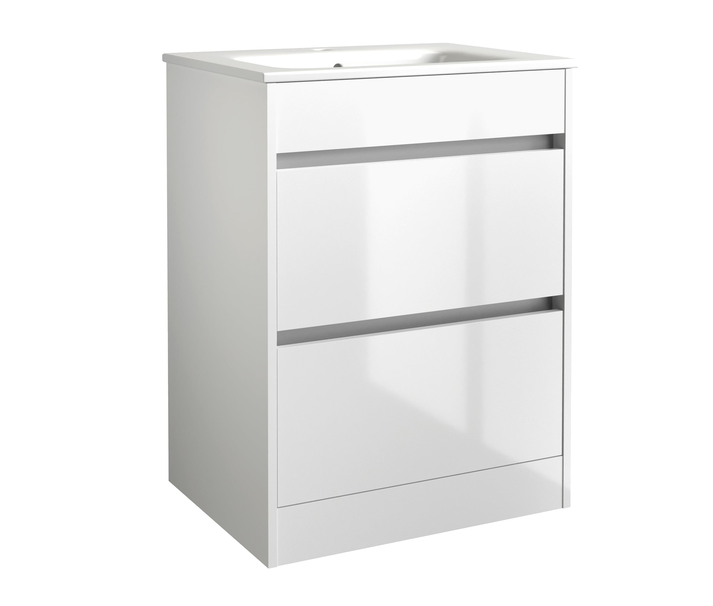 Kartell UK City White Gloss Floor Standing Vanity Unit