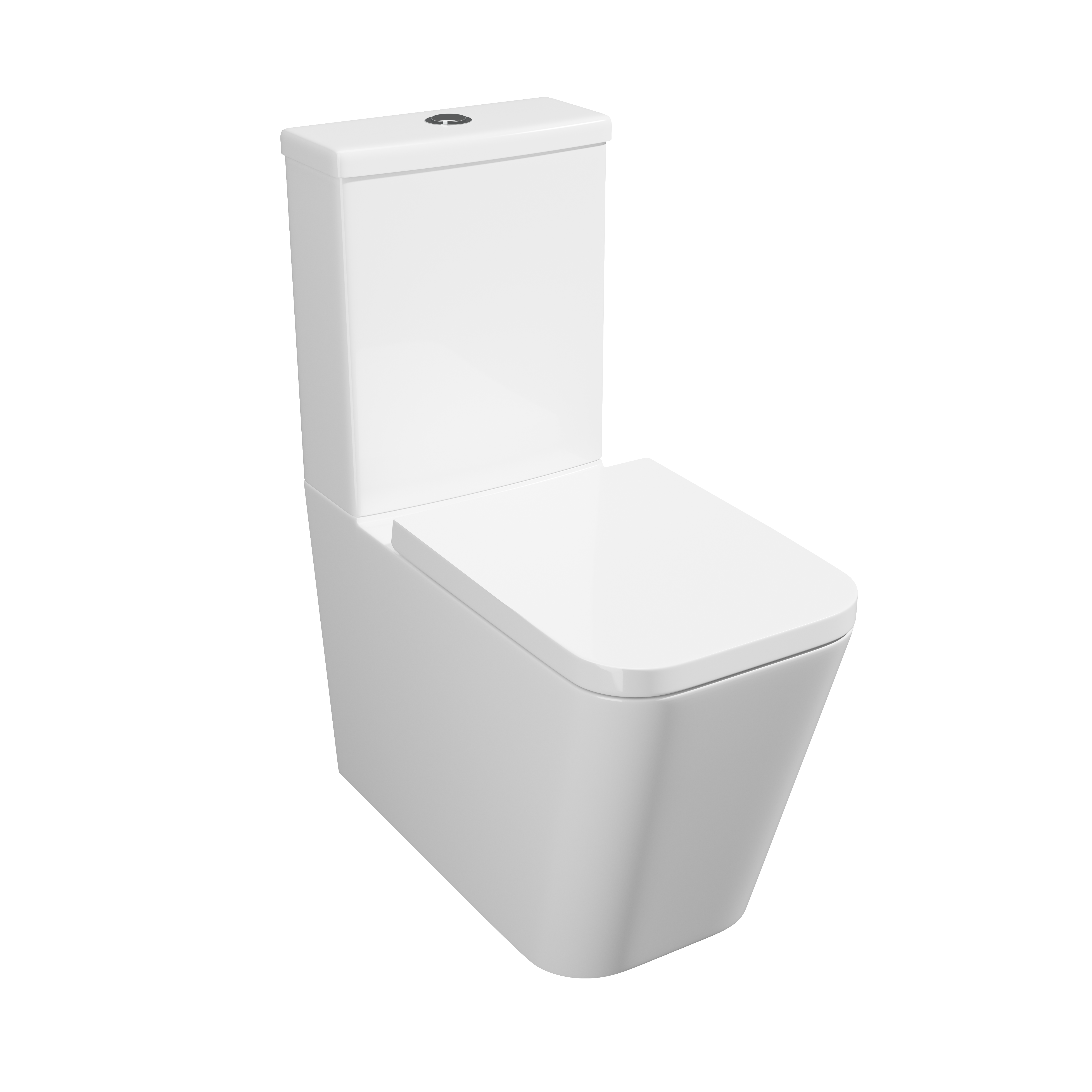 Kartell UK Genoa Square Close to Wall Toilet Set with Premium Soft Close Seat