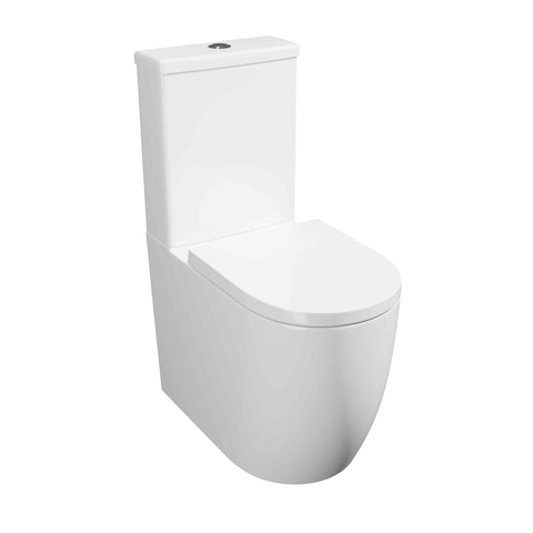 Genoa Round Full Rimless Toilet Set White
