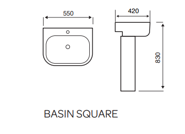 Kartell UK Genoa Square Shower Enclosure Suites Without Vanity - KV6 Frameless Side Panel