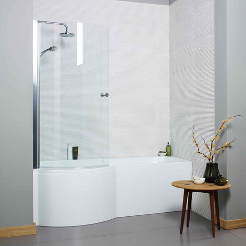 Kartell UK Options 600 Bathroom Suite With P Shaped Shower Bath