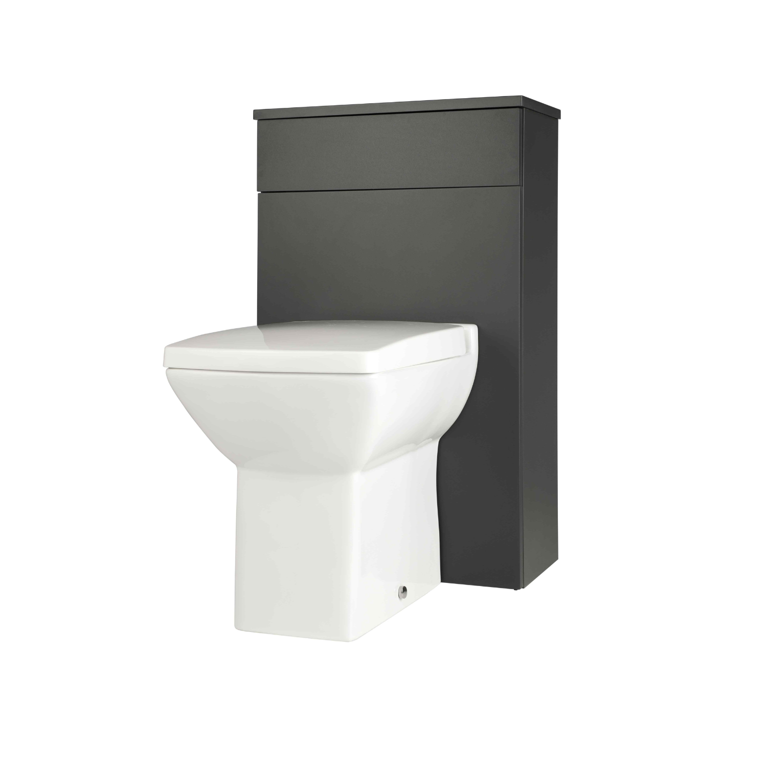 Kartell UK Kore Matt Dark Grey Shower Bath Suite and Vanity Unit and Oblique P-shaped Bath