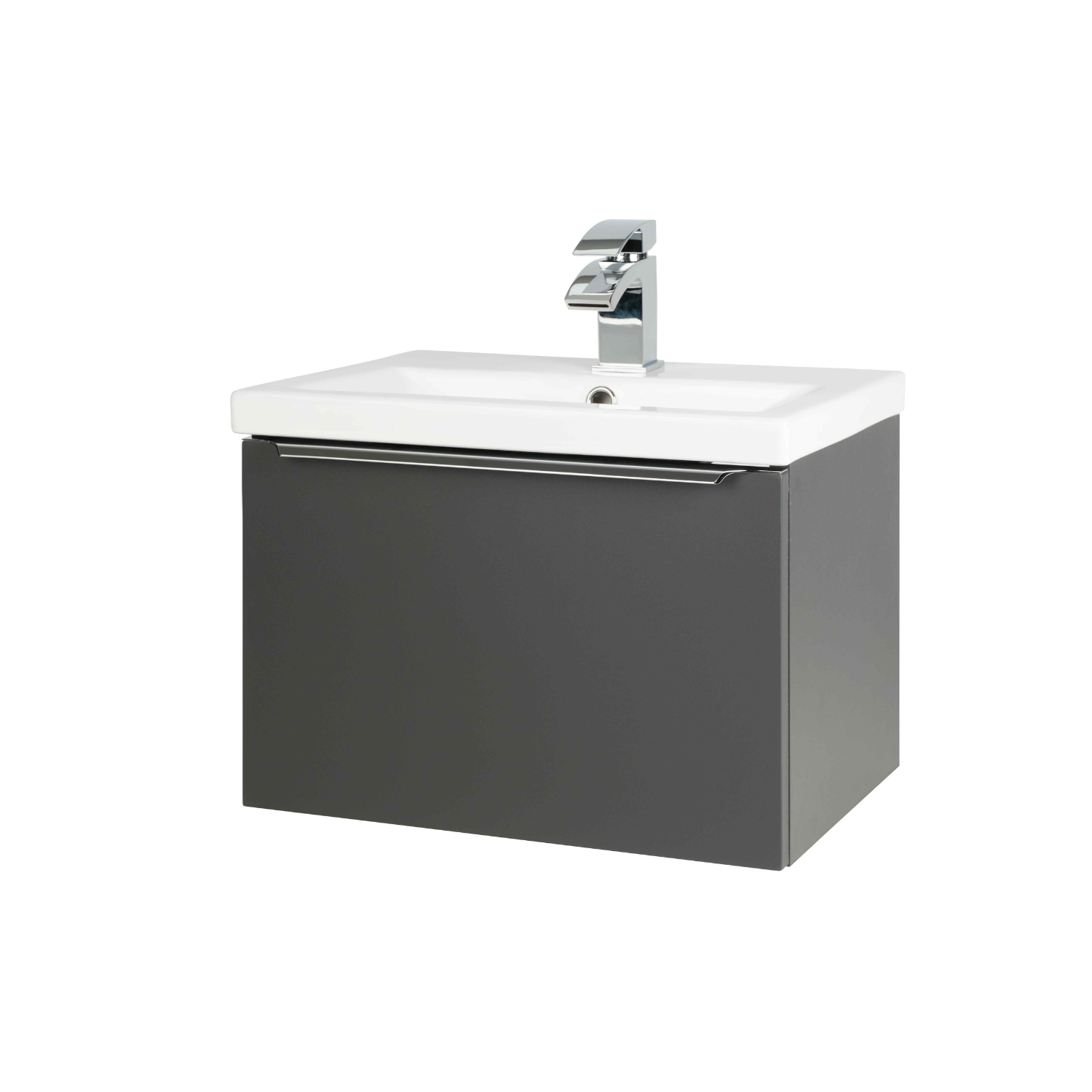 Kartell UK Kore Matt Dark Grey Wall Mounted Basin Sink