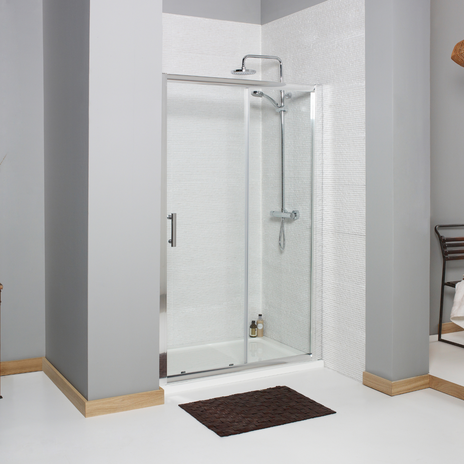 Kartell UK Eklipse Shower Enclosure Suite Without Vanity - KV6 Frameless Side Panel