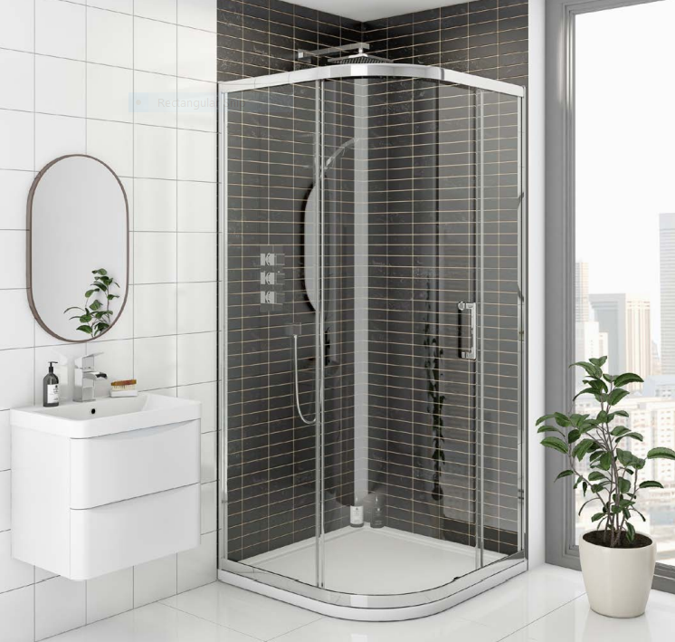 Kartell UK Kv8 Single Door Quadrant Shower Enclosure