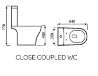 Kartell UK Kameo Rimless Short Projection WC Pan with C/C Cistern & Soft Close Seat