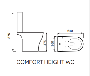 Kartell UK Kameo Rimless Comfort Height WC Pan Set with Cistern and Soft Close Seat