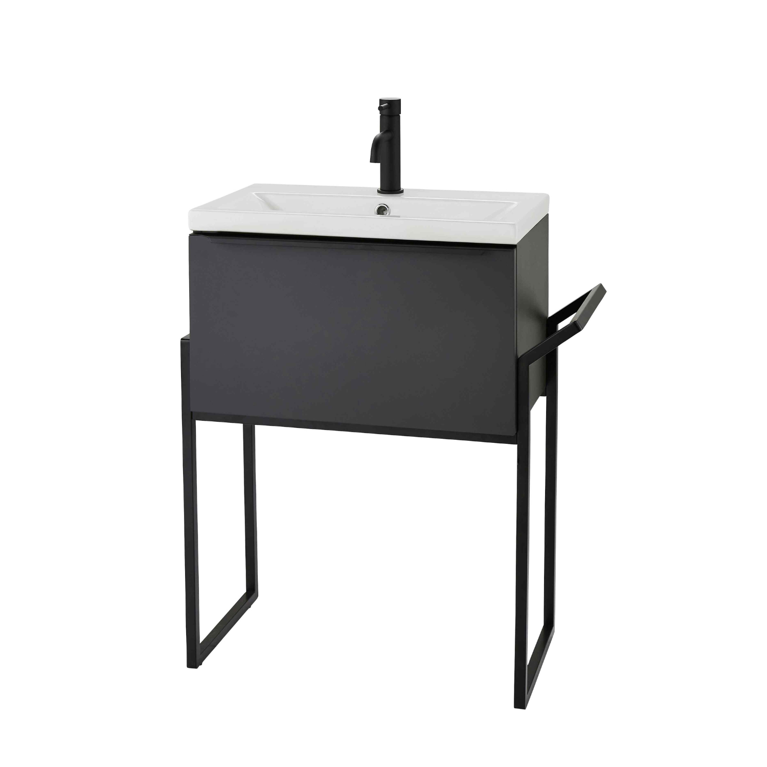 Kartell UK Kore Matt Dark Grey Wall Mounted Basin Sink