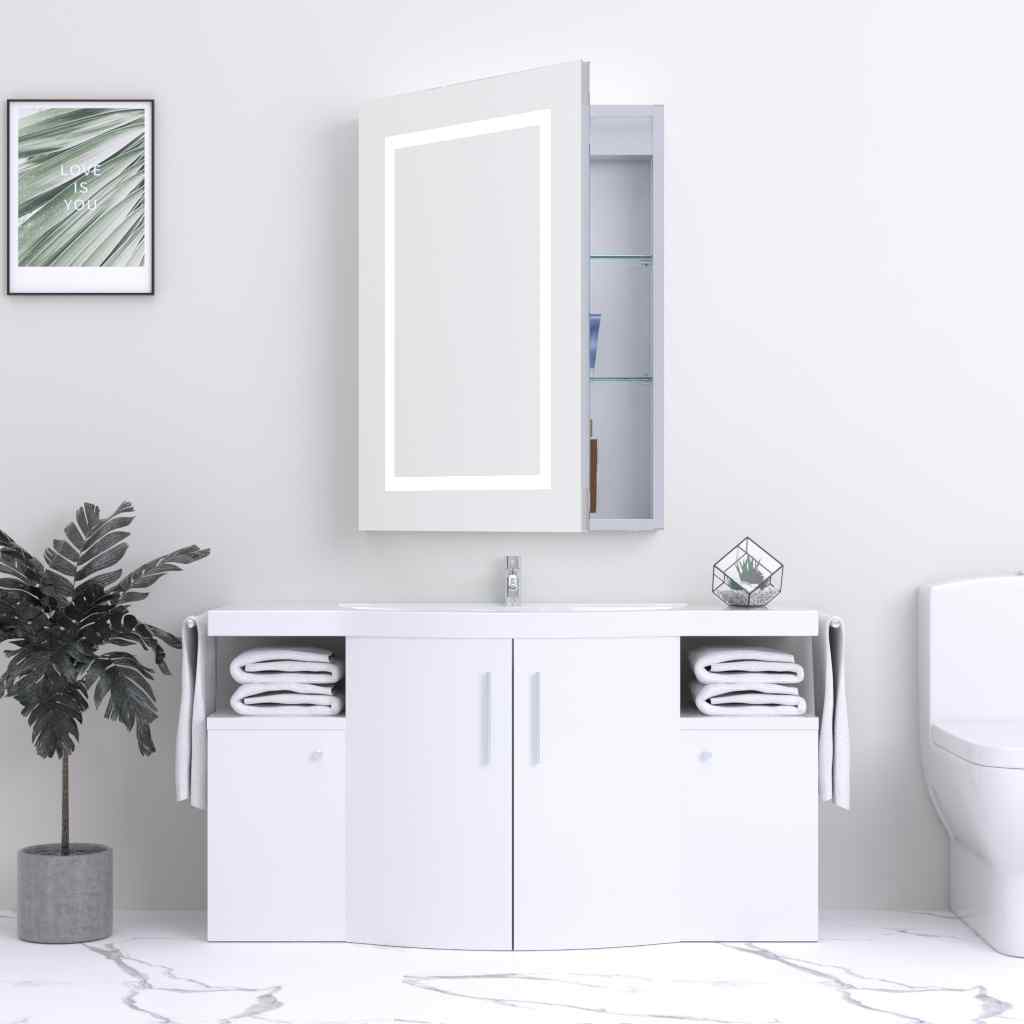 Stylish Black Frame Mirror for Shower Enclosure & Bathroom Furniture Sets