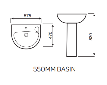 Kartell UK Milton Full Pedestal Basin