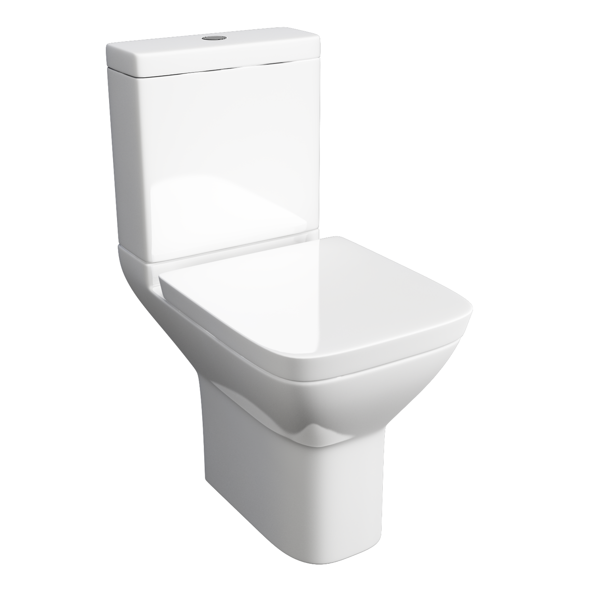 Kartell UK Project Square C/C WC Pan, C/C Cistern, Soft Close Seat