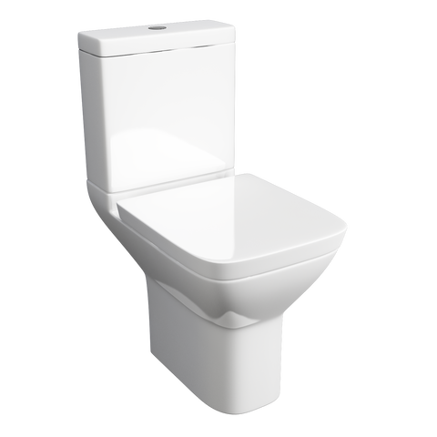 Kartell UK Project Square C/C WC Pan, C/C Cistern, Soft Close Seat