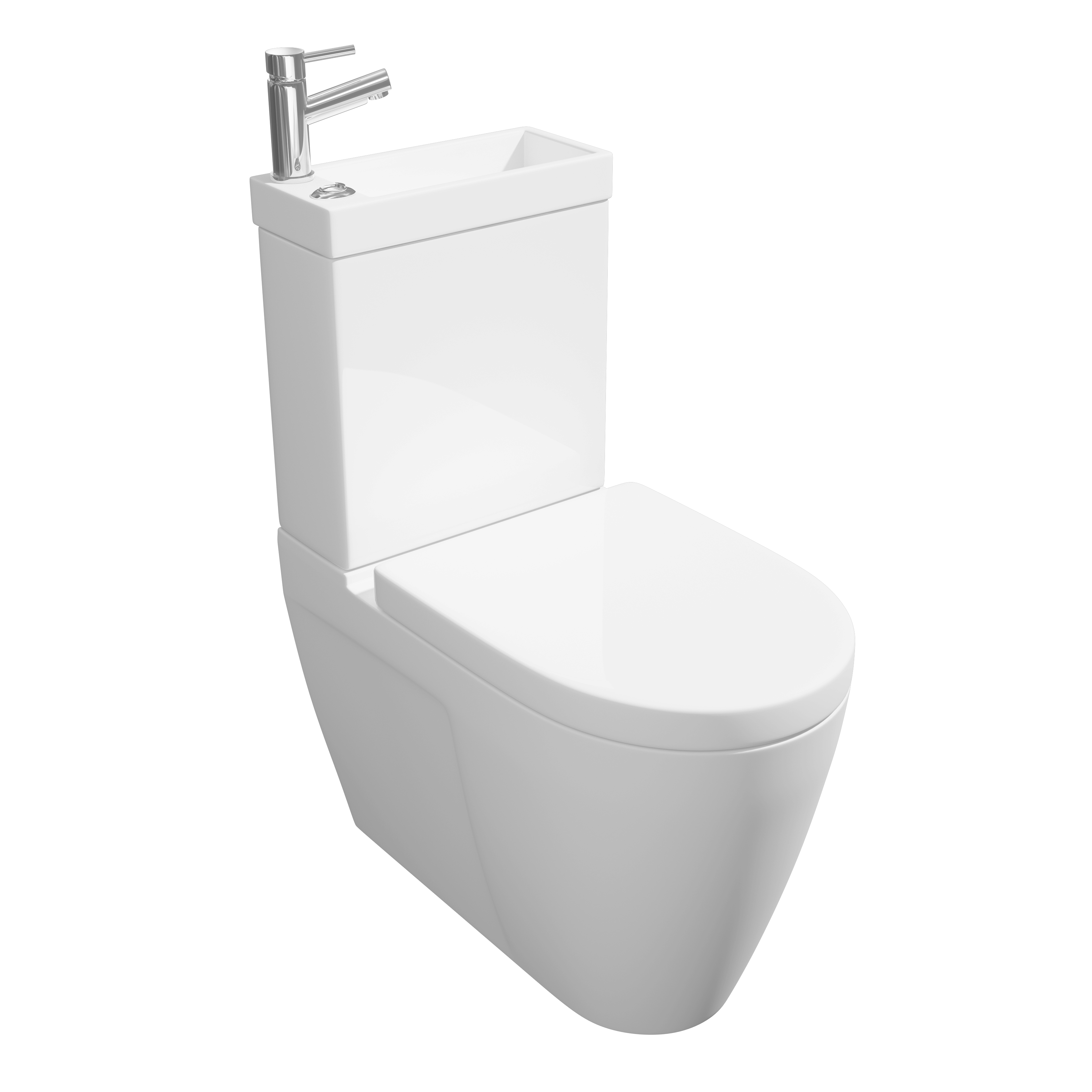 Kartell UK Combi 2-in-1 WC and Right-Handed Basin Toilet and Basin Suite