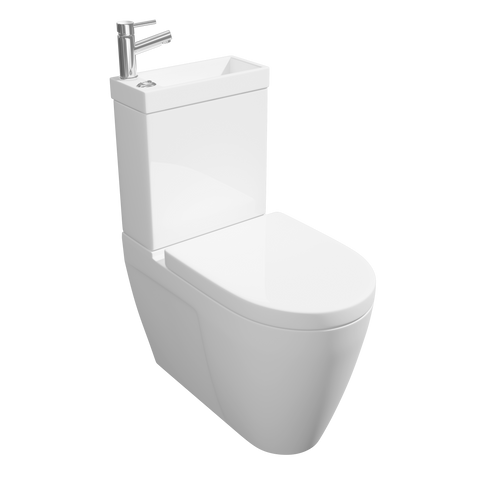 Kartell UK Combi 2-in-1 WC and Right-Handed Basin Toilet and Basin Suite