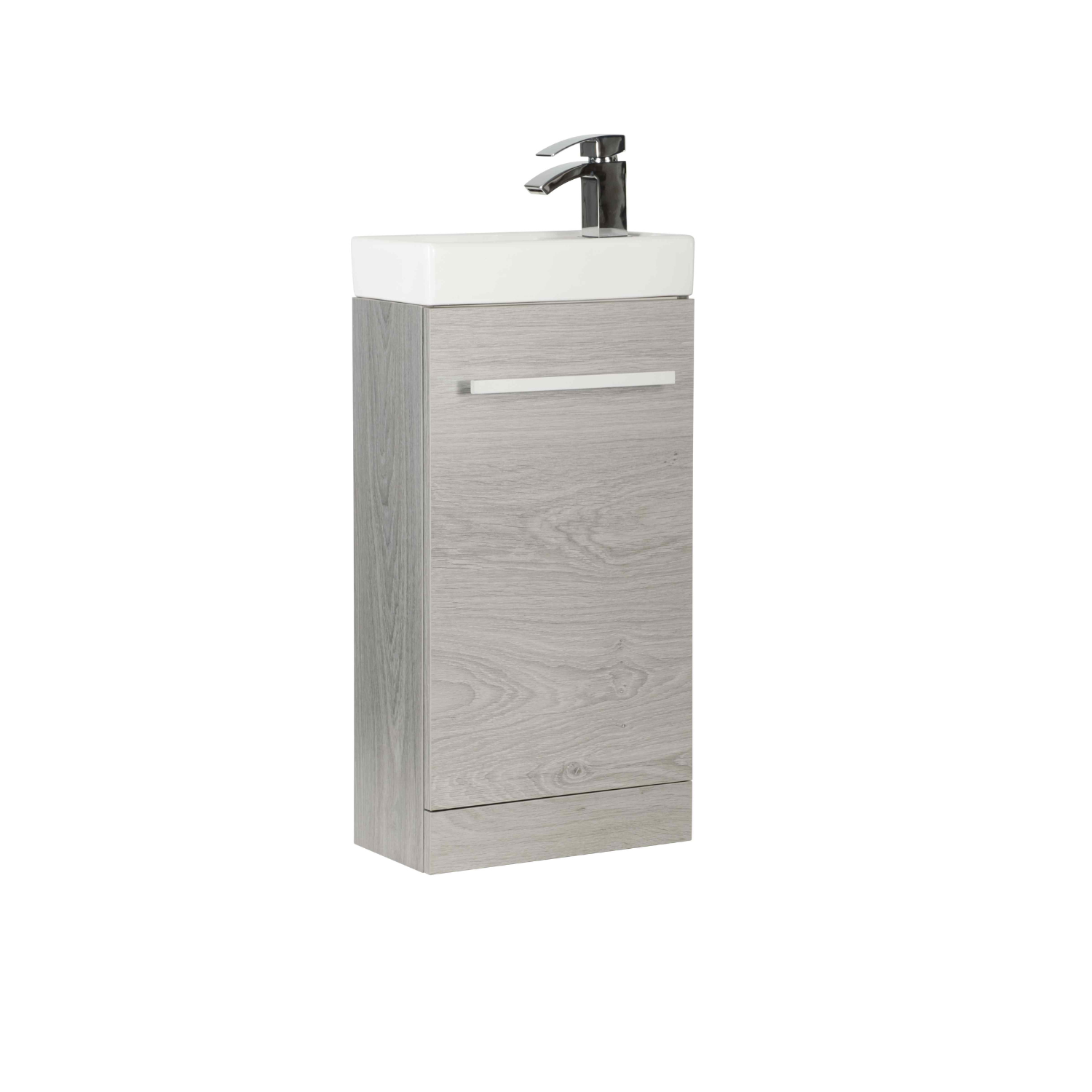 Kartell UK Purity Silver Oak Cloakroom Unit & Basin