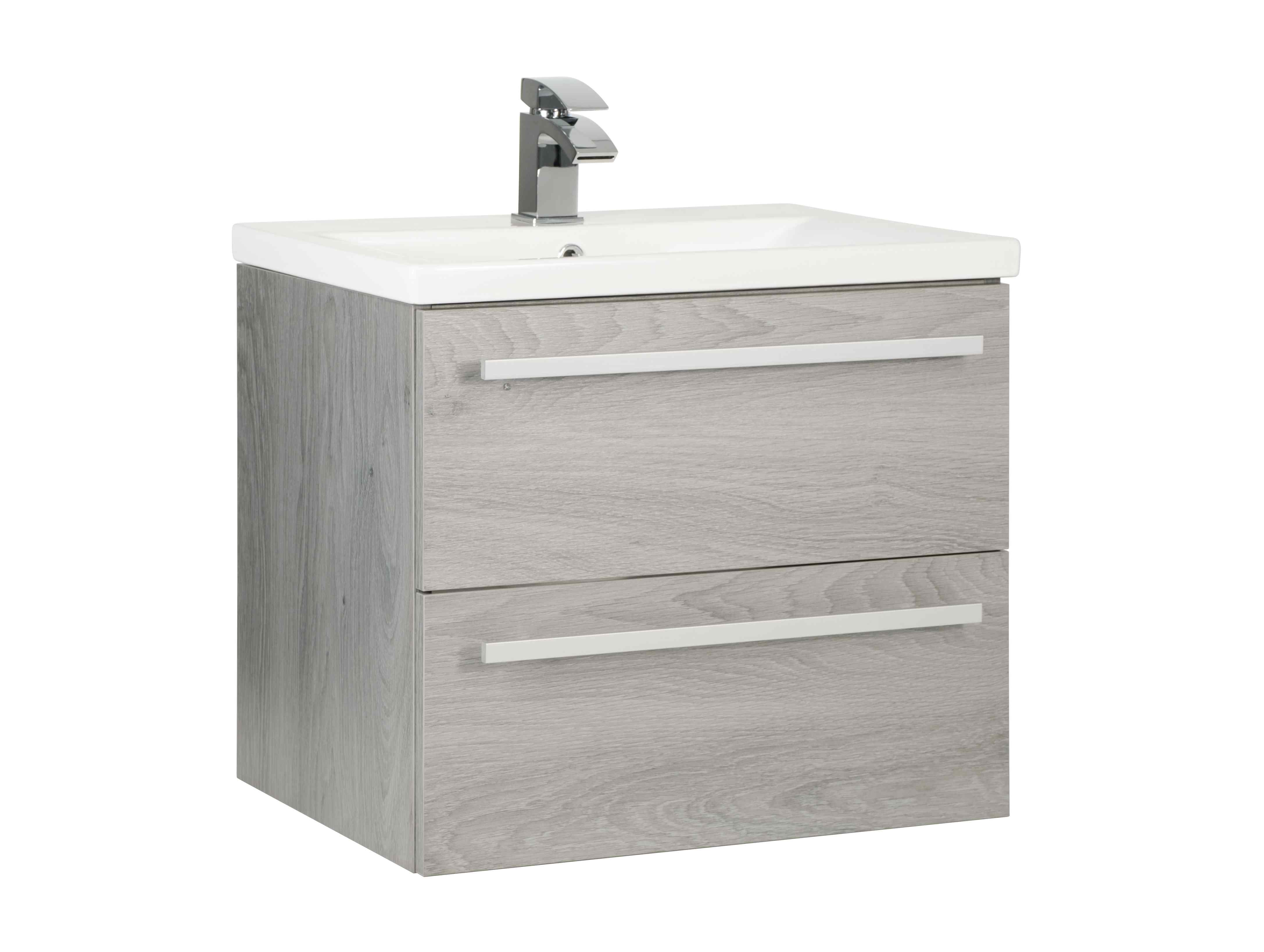 Kartell UK Purity Silver Oak Mid Wall Mounted Basin