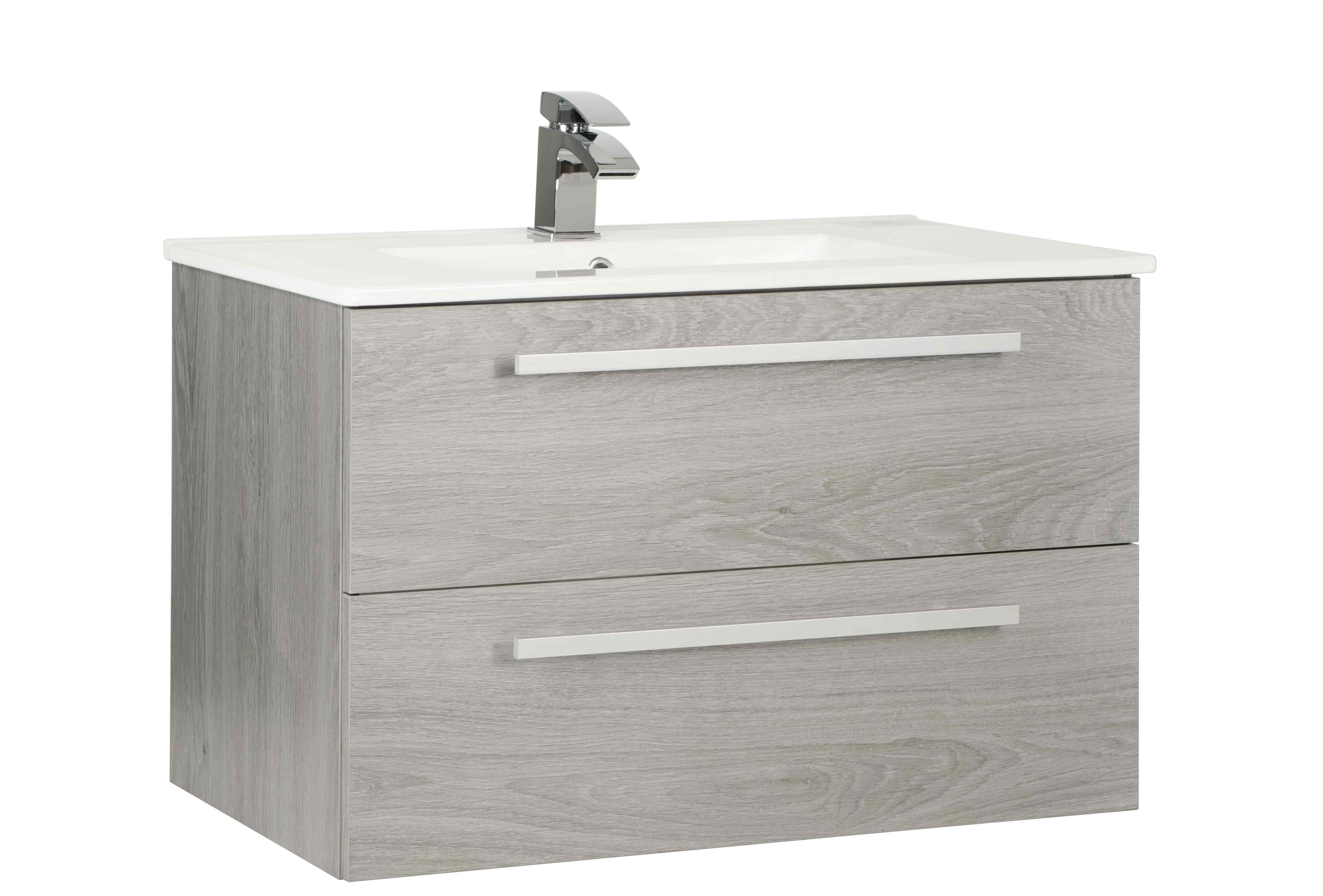 Kartell UK Purity Silver Oak Mid Wall Mounted Basin