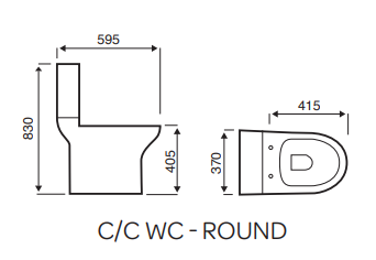 Kartell UK Project Round Toilet Set with Concealed Cistern and Soft Close Seat