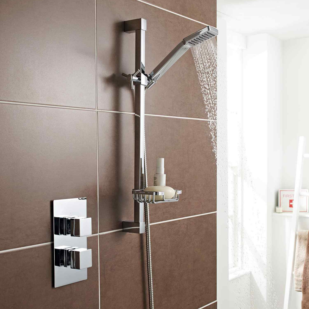 Kartell UK Pure Option 1 Thermostatic Concealed Shower with Slide Rail Kit