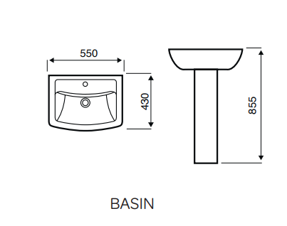 Kartell UK Pure Full Pedestal and Semi Pedestal Basin