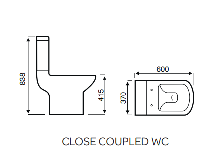 Kartell UK Pure C/C WC Pan with Soft Close Seat & Corner Cistern