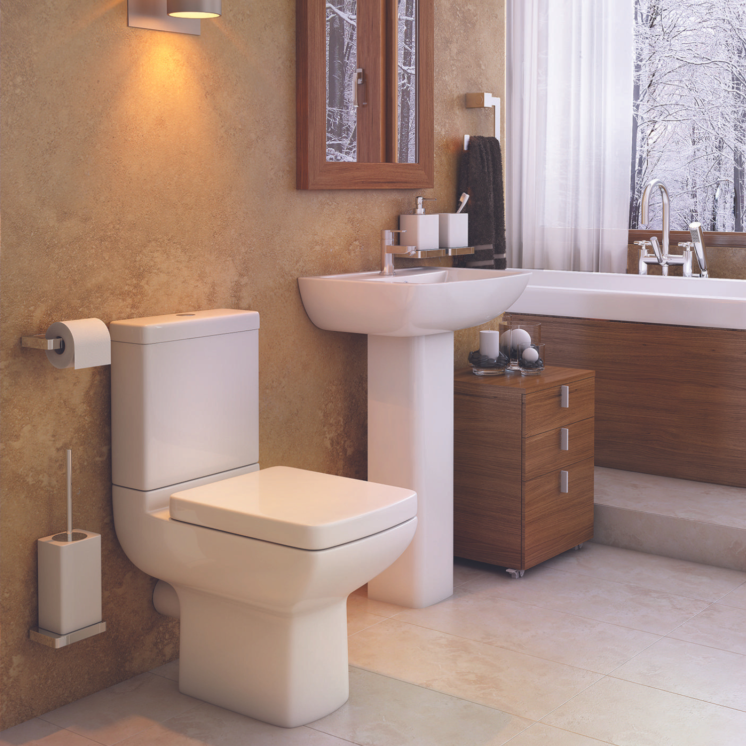 Enhance Your Bathroom with Pure Bathroom Suite: 1000mm & 1100mm Vanity Units with Basin and Toilet