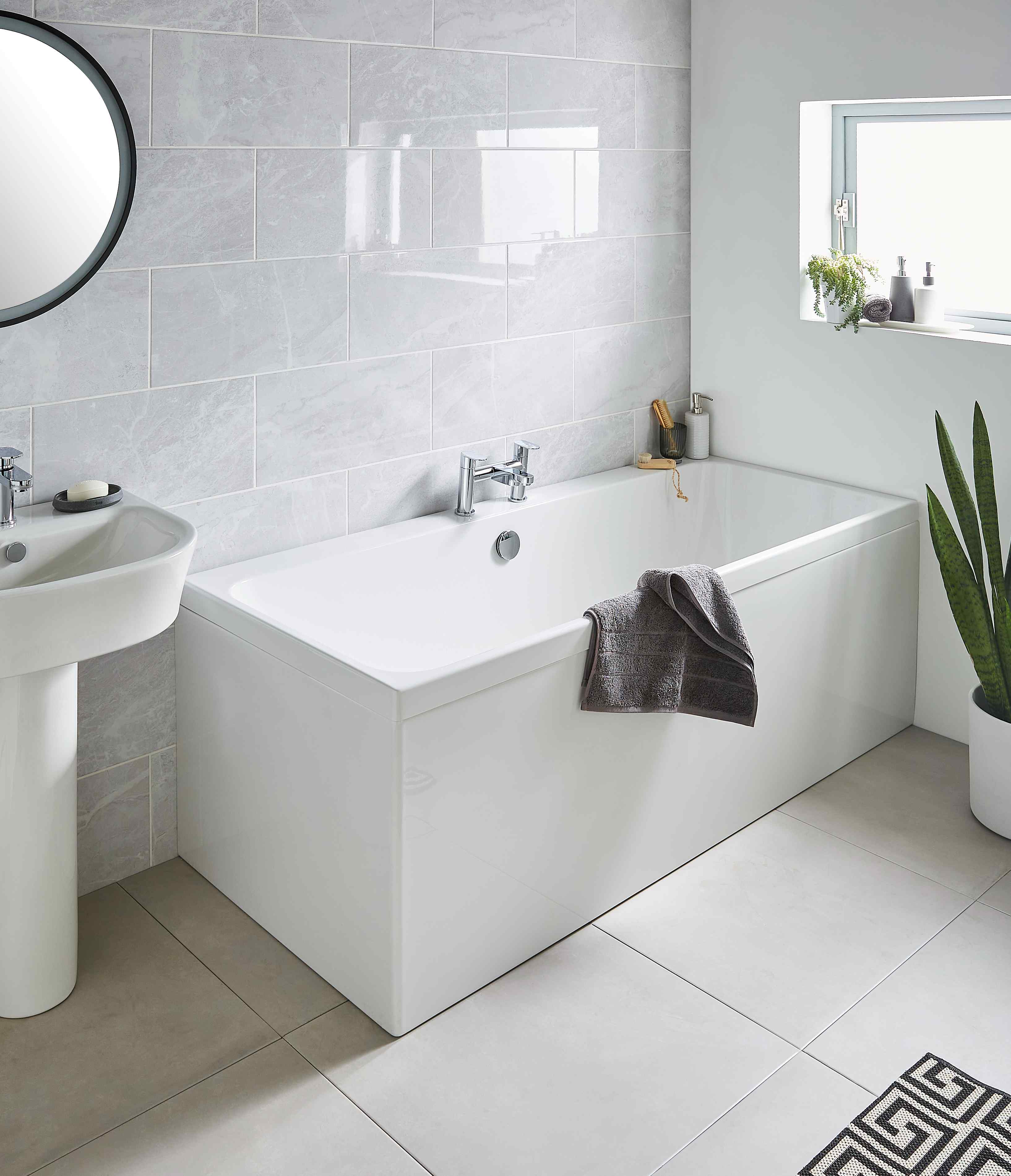 Kartell UK Arc Matt Graphite Bathroom Suite With Vanity Unit - Refine Duo Bath