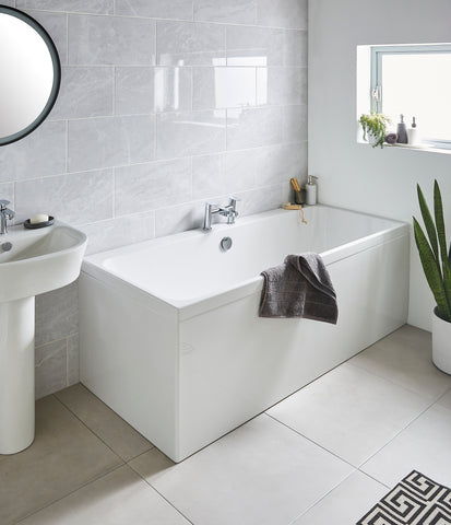 Kartell UK Milton Shower Bath Suite with Refine Bath Without Vanity Unit