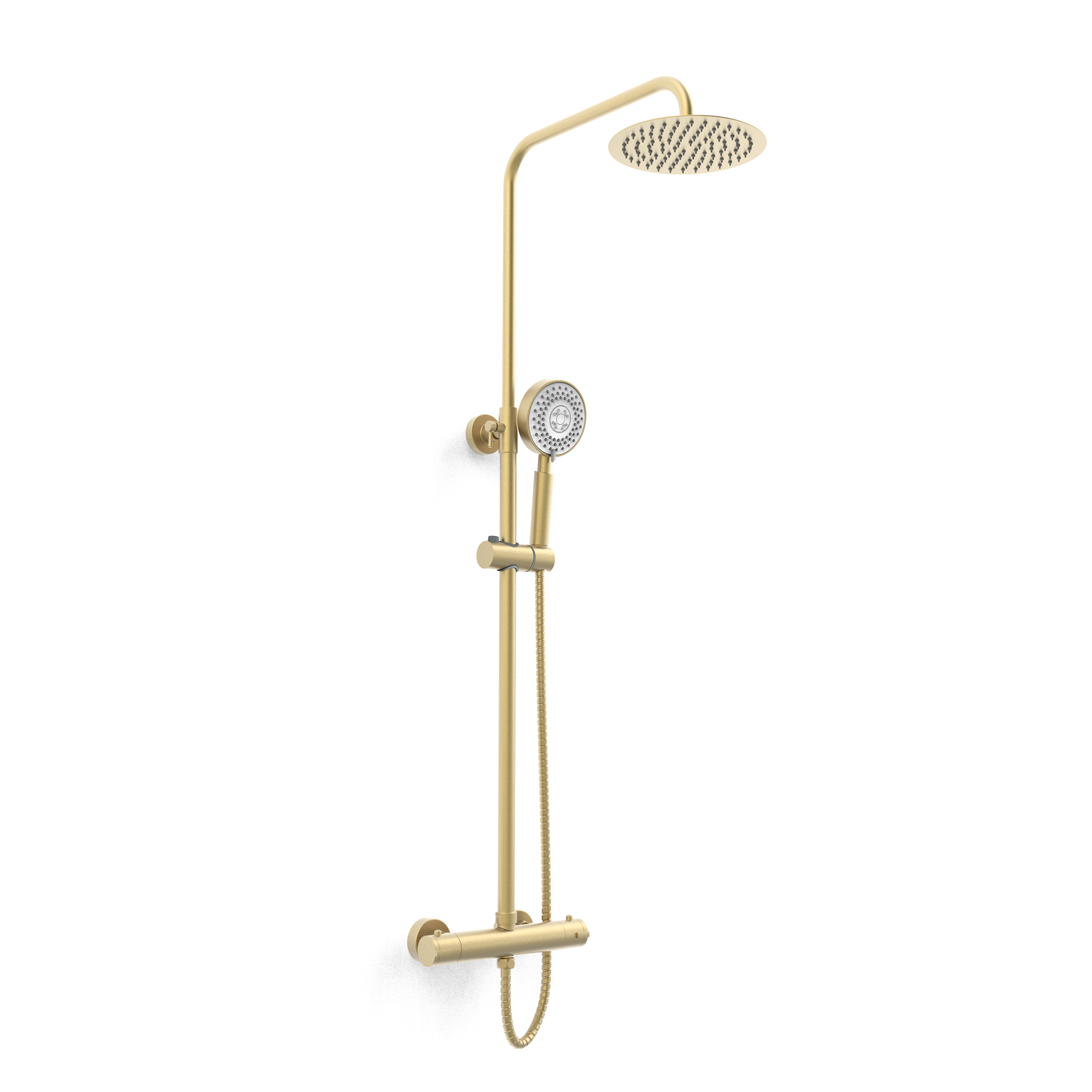 Kartell UK Kore Matt Dark Grey Shower Enclosure Suites With Vanity - Ottone Wet Room Screen in Brushed Brass