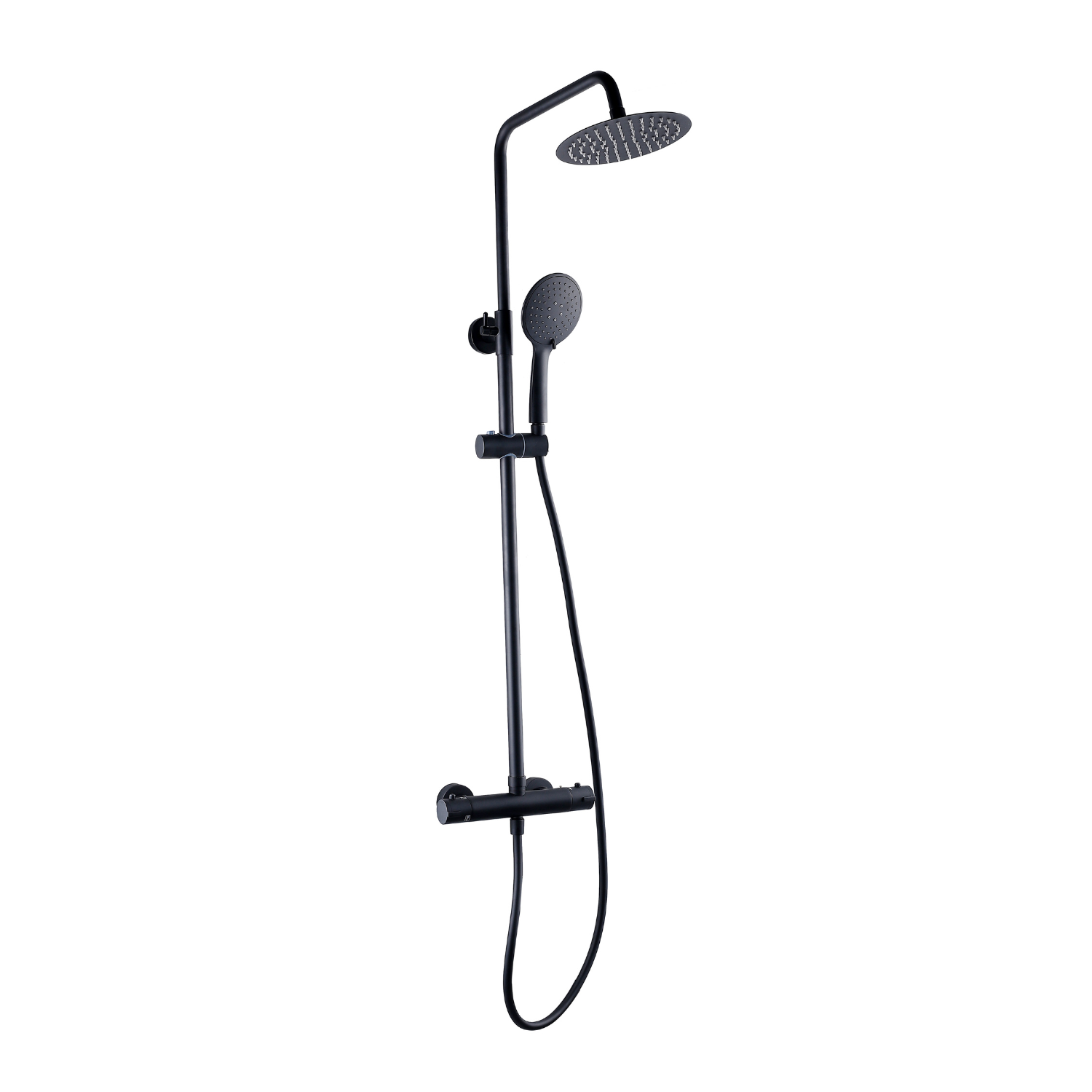 Kartell UK Nero Round Option 1 Thermostatic Bar Shower