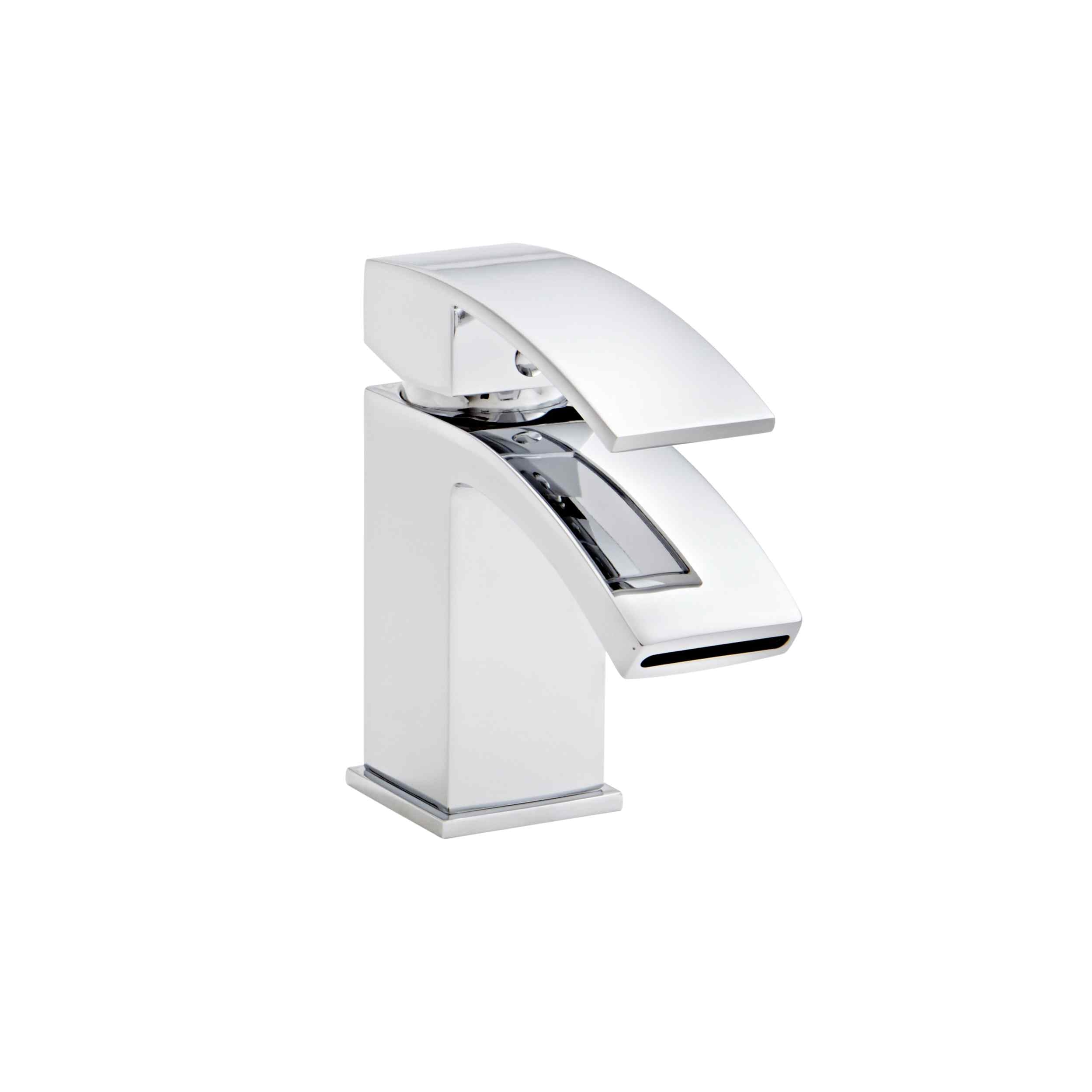 Kartell UK Curve Mini Basin and Bath Shower Mixer Set Taps