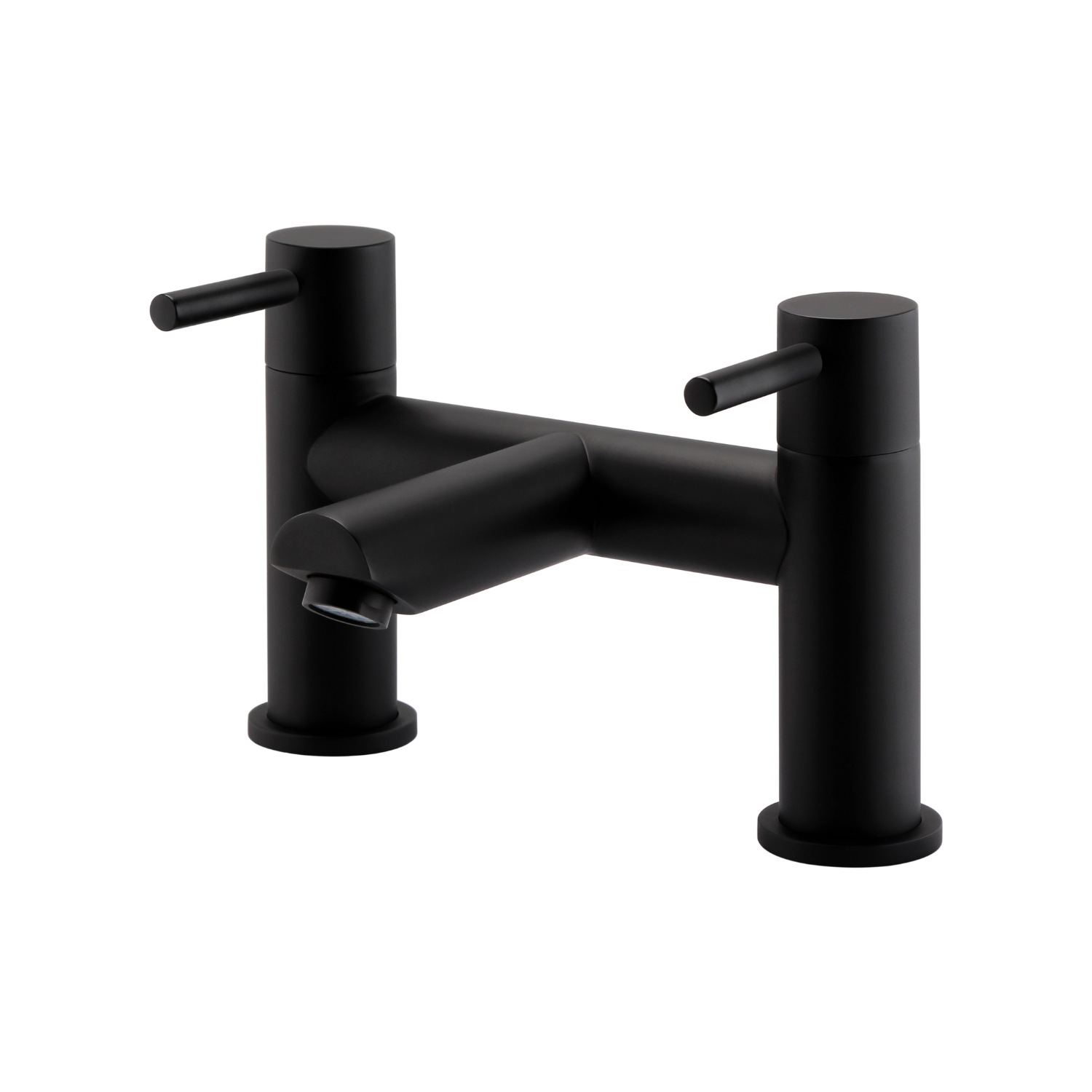 Kartell UK Nero Curve Black Bath Filler and Mono Basin Mixer Set