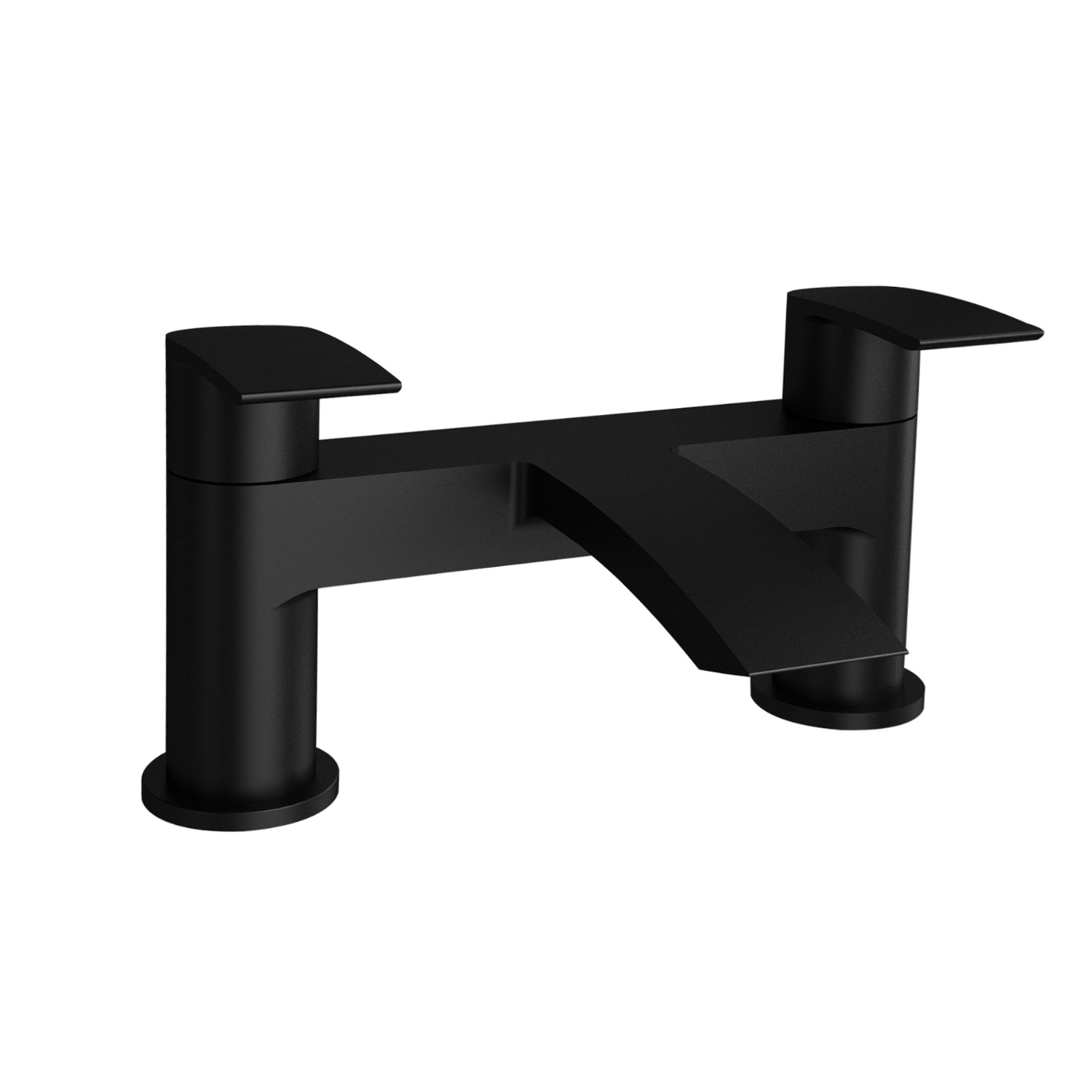 Kartell UK Nero Curve Black Bath Filler & Mini Mono Basin Mixer