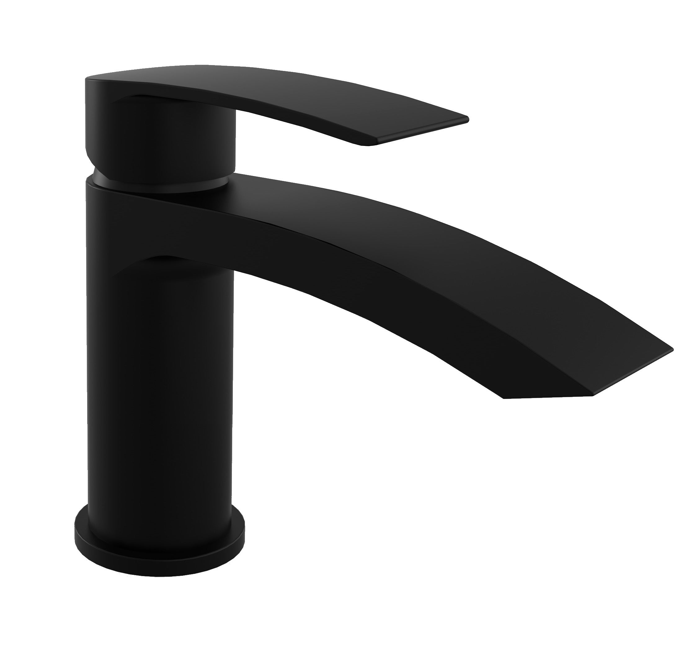 Kartell UK Nero Curve Black Bath Filler & Mini Mono Basin Mixer