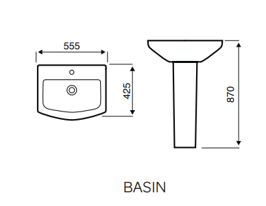 Kartell UK Trim Full and Semi Pedestal Basin