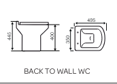 Kartell UK Trim BTW WC Pan with Soft Close Seat