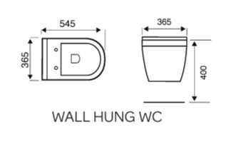 Kartell UK Style Wall Hung WC Pan with Soft Close Seat