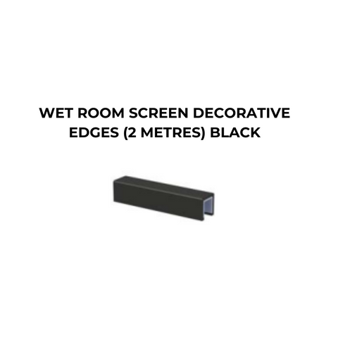 Decorative Wet Room Screen Edge (2 Metres) – Chrome, Black, Brushed Brass
