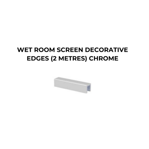 Decorative Wet Room Screen Edge (2 Metres) – Chrome, Black, Brushed Brass