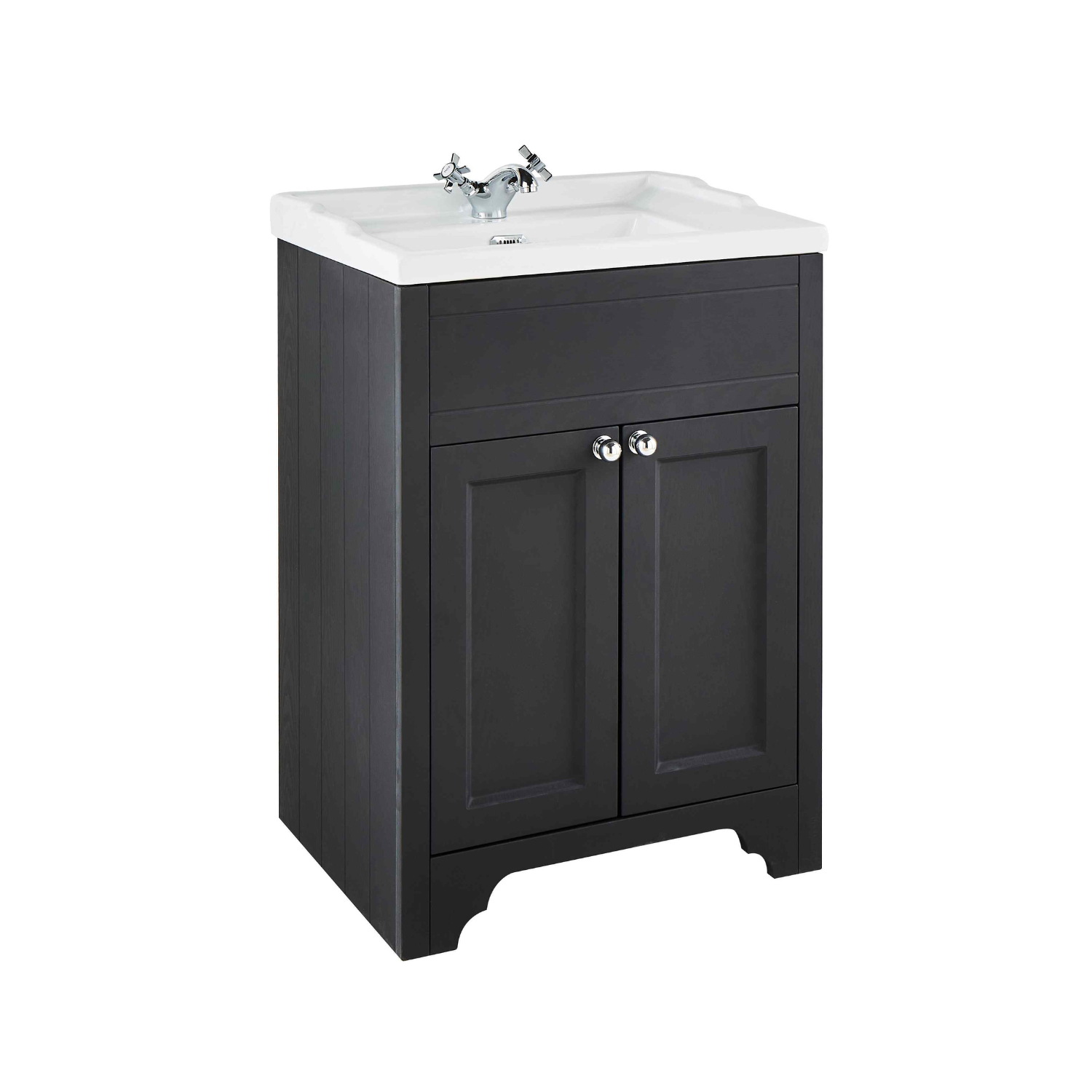 Kartell UK Buckingham Shower Bath Suites With Vanity Unit and Coast Freestanding Bath