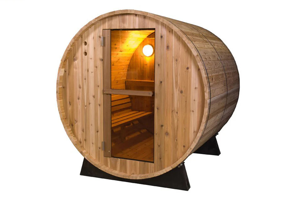 Fonteyn 2 Person Barrel Sauna 4 ft. | Rustic