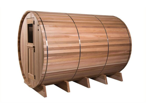 Fonteyn Barrel Sauna 7+3 ft. Grandview | Rustic