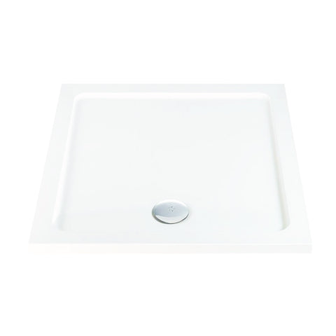 Kartell UK Genoa Square Shower Enclosure Suites Without Vanity - KV6 Frameless Side Panel