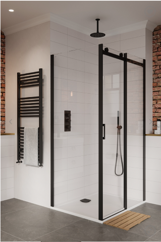 TATE 8MM 1000mm Shower Slider Matte Black