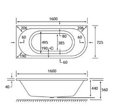 Eastbrook Biscay Curved Bathtub