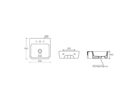 Jacques Washbasin - 50cm