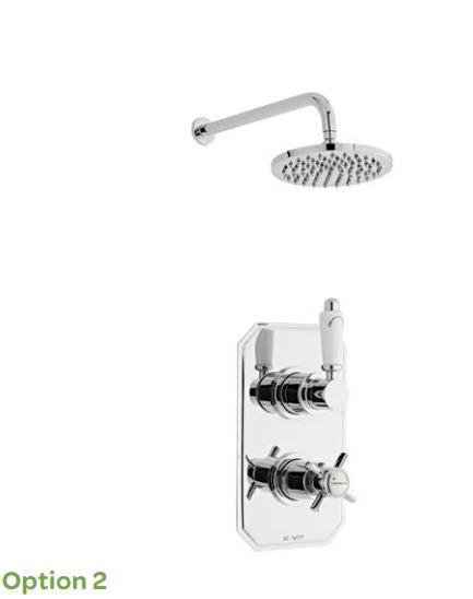 KLASSIQUE OPTION 2 THERMOSTATIC SHOWER WITH FIXED OVERHEAD DRENCHER