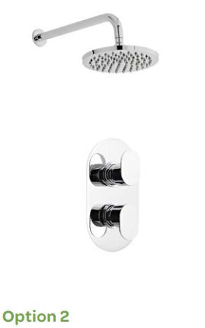 LOGIK Option 2 THERMOSTATIC SHOWER WITH FIXED OVERHEAD DRENCHER