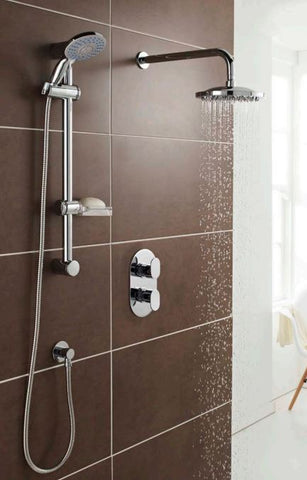 LOGIK Option 3 THERMOSTATIC SHOWER WITH SLIDE RAIL KIT AND OVERHEAD DRENCHER