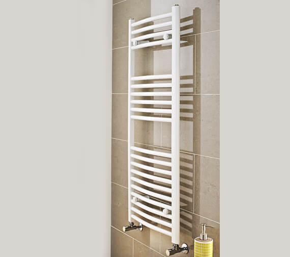 Kartell UK Rail 300mm Wide Curved Towel Rail White